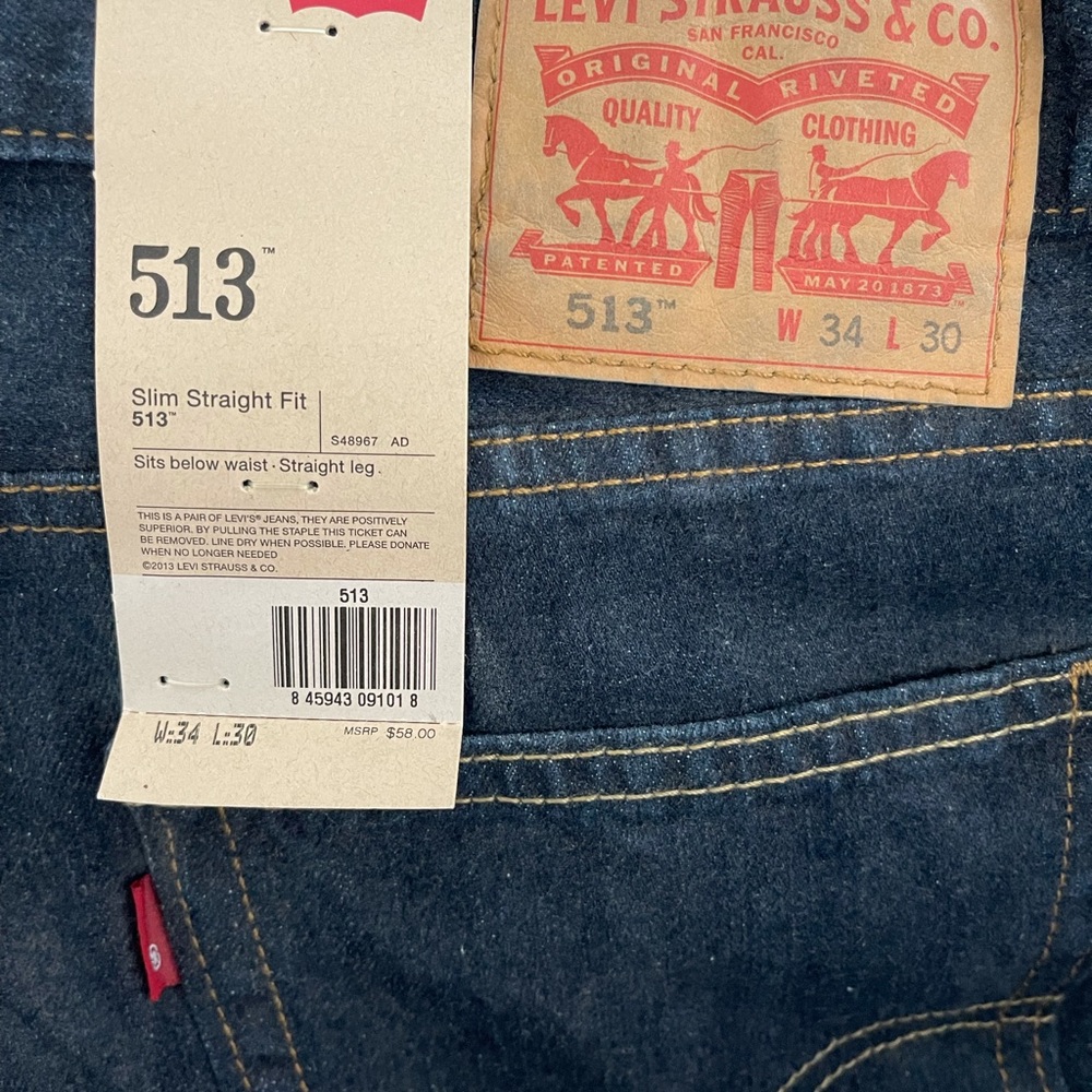 Levi’s Men’s 513 slim straight fit